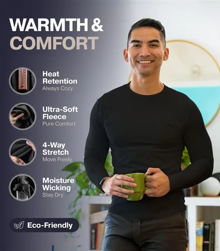 Miniatura 2 de Thermajohn Thermal Shirts for Men Long Sleeve Thermal Compression Shirts for Men Base Layer Cold Weather
