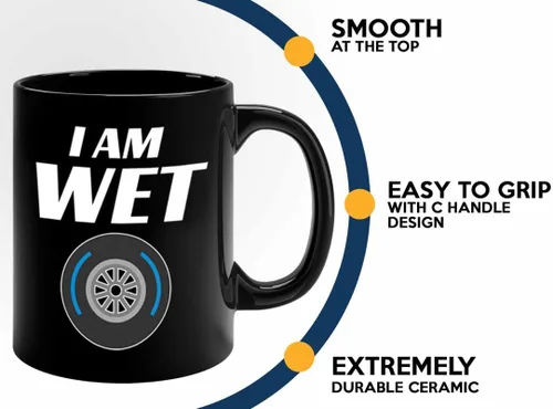 Miniatura 4 de Taza de café Racer de 11 onzas, color negro, I'm Wet - Fuel Speed Racer Car Guys Circuit Automotive Racing Boy Regalos para él, papá, hombres, novio