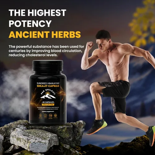 Miniatura 7 de Cápsulas Shilajit del Himalaya curadas naturalmente por el sol de 120 días Grado dorado superior a 18,000 pies Orgánico Más de 85 minerales
