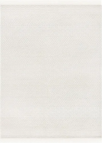 Miniatura 3 de SAFAVIEH Natura Collection - Alfombra decorativa de 2 x 3 pies, color marfil, con flecos de lana marroquí bohemia, hecha a mano, ideal para zonas