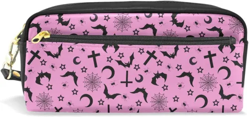 Miniatura 22 de Estuche portátil de gran capacidad con diseño floral de frutas de fresa, bolsa de maquillaje de piel sintética, organizador de maquillaje con asa