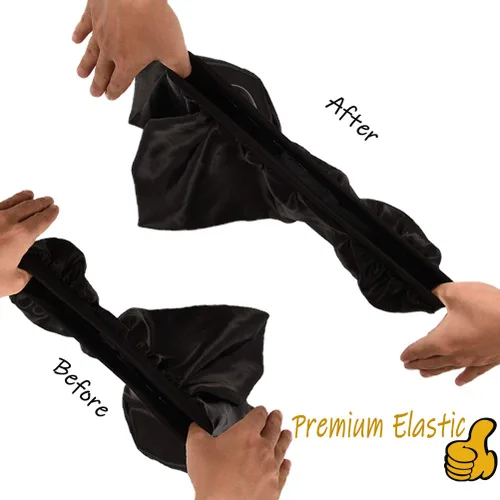 Miniatura 4 de Gorros de satén con banda elástica suave para mujer, 3 piezas de bufanda sedosa para la cabeza, envoltura para el cabello para dormir, cabello largo