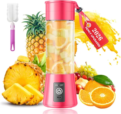 Miniatura 14 de Portable Blender for Smoothies & Shakes - Cordless Personal Size Blender with 6 Blades, 380Ml Juice Cup, Lightweight & Rechargeable, Freshly