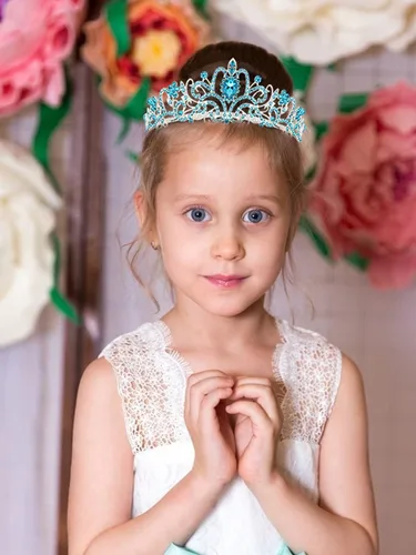 Miniatura 3 de COCIDE Tiara Crowns - Diadema de cristal con diamantes de imitación, corona de princesa con peines, diadema de novia, boda, graduación, fiesta de TG