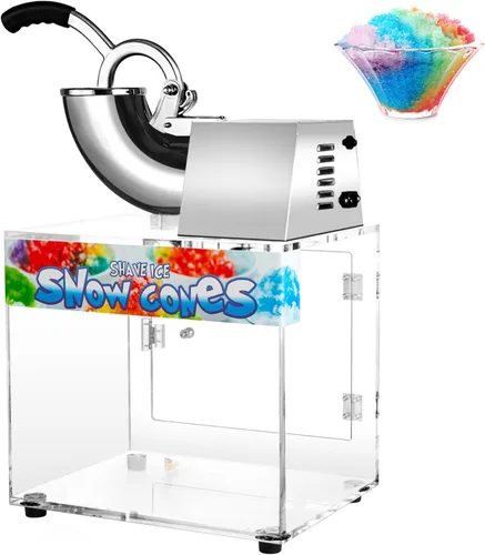 VNN máquina de conos de nieve de 48L, máquina comercial de hielo rallado de 500LB/H, máquina eléctrica de afeitado de hielo de 300W, adecuada para