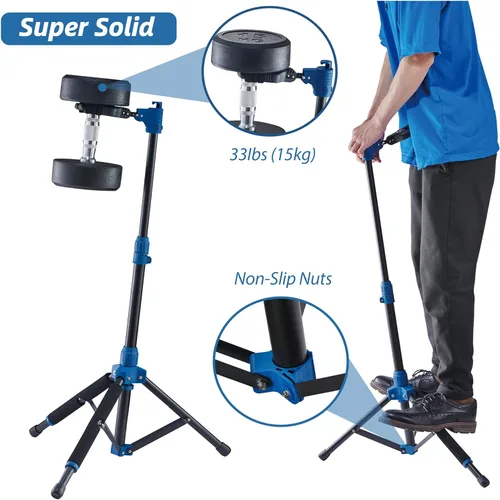 Miniatura 2 de Salvori Soporte Plegable para Guitarra con Sistema de Bloqueo Automático y Trípode Sólido para Guitarra Solamente Bajo, Acústica, Eléctrica, Clásica