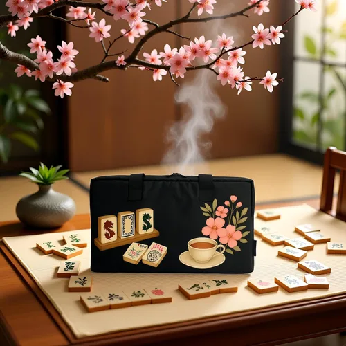 Miniatura 7 de Set completo de Mahjong americano de DEALZOOMS, juego completo con 166 azulejos de Mahjong, estantes de Mahjong con empujadores, instrucciones