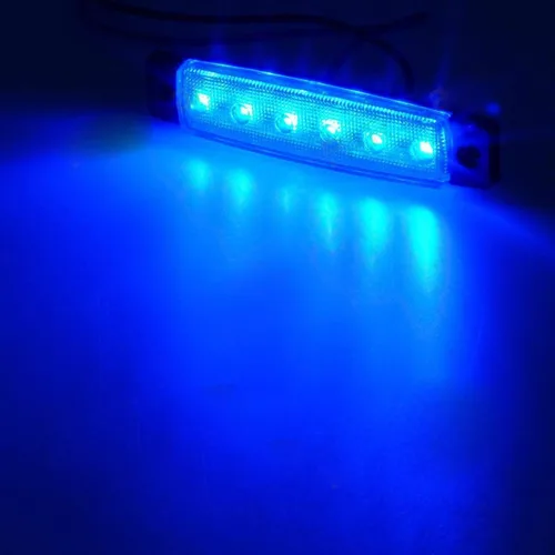 Miniatura 6 de Luces LED azules de marcador lateral, (paquete de 20) 6 LED 2835 SMD lámparas de liquidación para camión, remolque, caravana, camioneta, tractor, 20