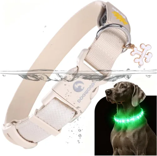 Miniatura 11 de DOGWONG Collar de perro con luz LED para Halloween, recargable e impermeable, collares de perro iluminados para otoño para caminar por la noche