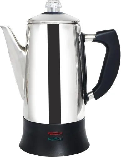 Miniatura 6 de SOTECH Percolator - Cafetera eléctrica con mango Cool Touch, perilla de progreso de preparación transparente (12 tazas)