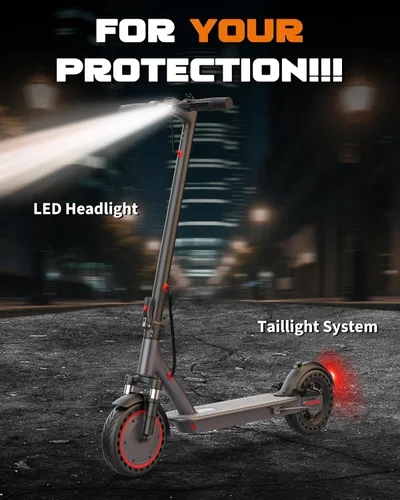 Miniatura 7 de Patinete eléctrico para adultos, motor de 500 W con suspensiones dobles, velocidad máxima de 22 MPH y alcance de 22 millas, neumático sólido de 10