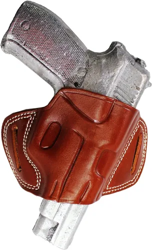 Miniatura 5 de YT HOBBY Funda para pistola de cuero hecha a mano con deslizamiento rápido en la cintura OWB Marrón - mano derecha