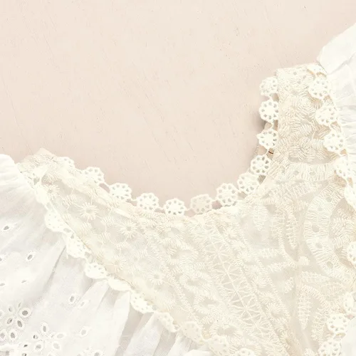 Miniatura 43 de IDOPIP Conjunto de ropa de 1er cumpleaños para niñas con estampado floral, estilo bohemio, con encaje, tutú y diadema de princesa