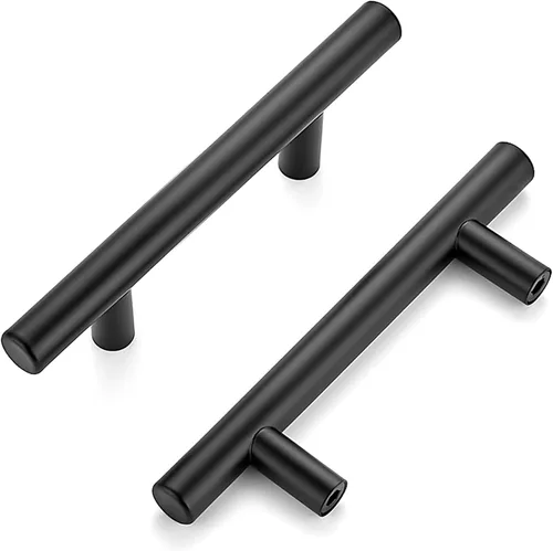 Miniatura 10 de Ravinte - Paquete de 1 unidad de tiradores para gabinetes de 5 pulgadas de acero inoxidable en color negro mate para cajones de cocina o armarios
