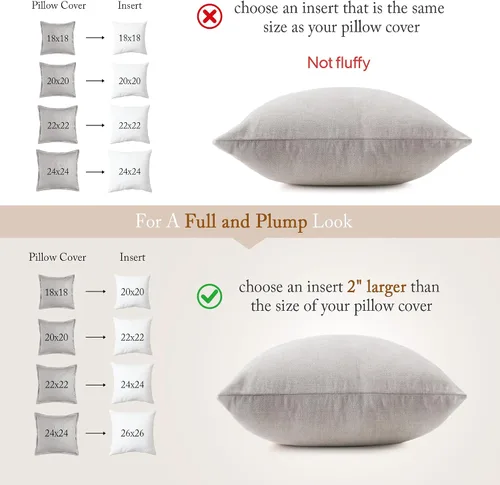 Miniatura 5 de puredown® Juego de 2 cojines decorativos de plumas de 18 x 18 pulgadas (juego de 2, blanco) para sofá, cama, lavable a máquina