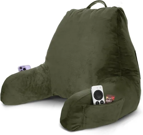 Miniatura 34 de Nestl Almohada de lectura para niños y adolescentes con espuma viscoelástica triturada, almohadas de respaldo para leer, ver y jugar, uso