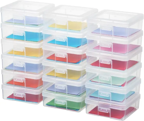Miniatura 13 de novelinks Contenedores de almacenamiento de plástico transparentes apilables con tapa de cierre - Contenedores de almacenamiento organizadores de 2