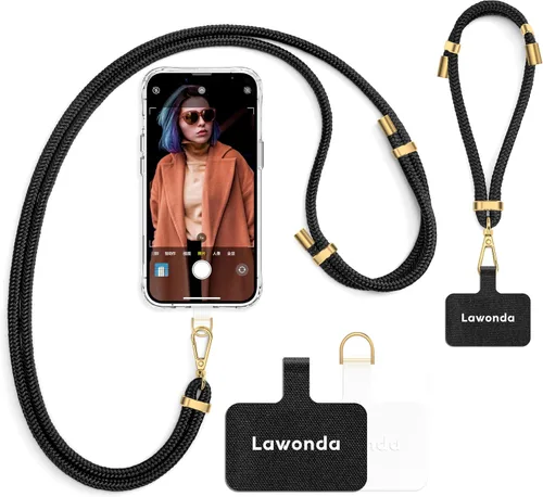 Miniatura 15 de 2 Almohadillas Cordón para Teléfono Ajustable Crossbody Correa para Cuello de Teléfono Celular Universal Cordón de Muñeca para Teléfono Móvil + 2pcs