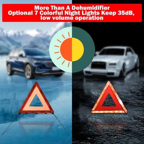 Miniatura 4 de Triángulos de advertencia de emergencia, paquete de 6 con embalaje plegable, kit de advertencia triangular reflectante de advertencia, triángulo