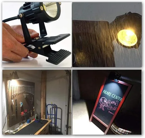 Miniatura 5 de Lámpara LED con clip de 5 W, luz direccional de bala con abrazadera, letrero impermeable para exteriores, iluminación de pizarra, lámpara de trabajo