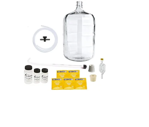 North Mountain Supply Kit de fabricación de hidromiel de 5 galones con instrucciones incluidas (idioma español no garantizado), solo requiere miel y