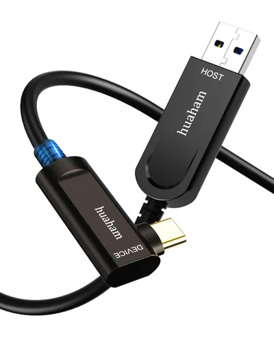 Miniatura 8 de Cable de fibra óptica USB A a USB C de 50 pies, paquete de 2 unidades, cable activo USB 3.2 Gen2 de 10 Gbps con chip SiliconLine de Alemania, ultra