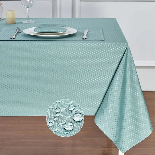 Miniatura 21 de Mantel rectangular de poliéster impermeable, resistente a las arrugas, lavable, mantel de tela diseño Jacquard