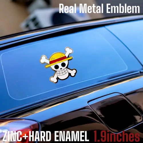 Miniatura 9 de Emblema de anime para automóvil, calcomanía de metal de anime, ememblema de esmalte de anime para computadora portátil para escritorio, emblema