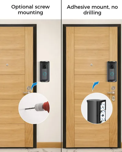 Miniatura 4 de KMOUANTS Soporte de Montaje de Ángulo Ajustable de 360° Grados para Timbre Compatible con Ring/Timbre de Video Inalámbrico/Timbre de Batería