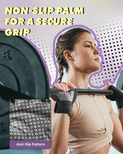 Miniatura 4 de Trideer Guantes de levantamiento de pesas para mujeres y hombres con soporte de muñeca, guantes de entrenamiento para mujer, protección completa