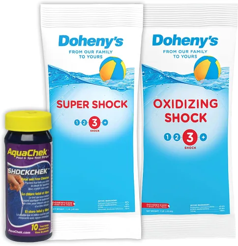 Miniatura 4 de Doheny's Inground Pools - Paquete de choque de grado profesional Agrupa tu impacto y ahorra Los kits incluyen tiras de prueba Doheny's Super