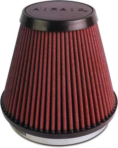 Airaid 700-466 Filtro de aire universal con abrazadera: redondo cónico; 6 pulgadas (5.984 in) Diámetro de brida; 6 pulgadas (5.984 in) de altura;