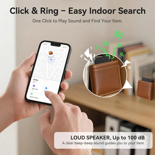Miniatura 5 de Air-Tag - Paquete de 2 tarjetas de seguimiento de cartera [certificado Apple MFi] (solo iOS), rastreadores de aire para Find My - Buscador de llaves