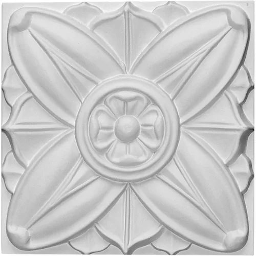 Ekena Millwork ROS15X15FA Fairfax Roseta grande, 5 7/8 pulgadas de ancho x 5 7/8 pulgadas de alto x 3/4 pulgadas de largo, imprimado