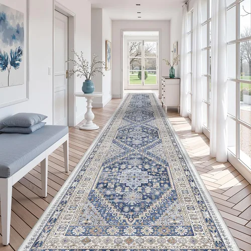 Miniatura 174 de zesthome Alfombra antideslizante para pasillos - Alfombra de pasillo 2x8 para dormitorio, alfombra lavable con respaldo de goma, alfombra suave