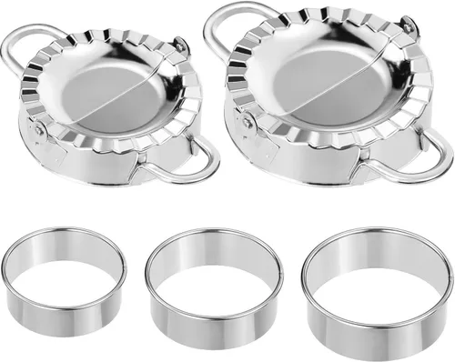 Miniatura 2 de 4 piezas de acero inoxidable para hacer albóndigas para envolver moldes para masa, ravioles, cortador de prensa para la cocina del hogar Conjunto 6
