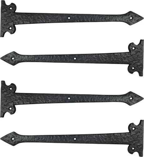 Miniatura 4 de Adonai Hardware Agee - Correa de aluminio resistente de 7 pulgadas con bisagra frontal falsa o falsa o falsa (paquete de 4, latón antiguo)