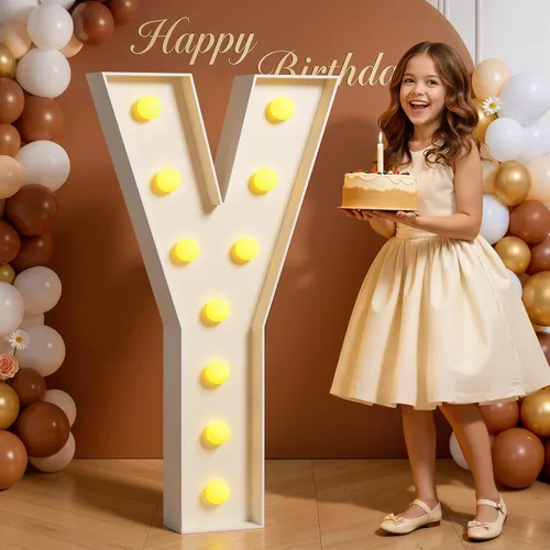 Miniatura 25 de Números de marquesina de 4 pies de alto, 4 pies de alto, números grandes iluminados 0 para 30, 40, 50, 60, decoración de fiesta de cumpleaños