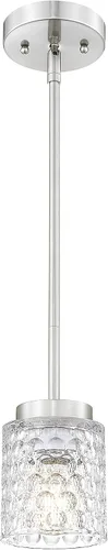 Miniatura 22 de FEMILA Lámpara Colgante Dorada, Accesorios de Iluminación Colgante de 4", Iluminación para Isla de Cocina, Vidrio Martilleado, Base E26, 4FY86MIL BG