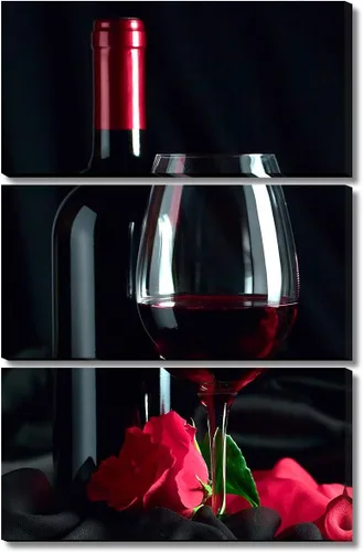 Miniatura 98 de Obra de arte para paredes del hogar, 3 paneles de letras de vino tinto, pinturas de corcho, impresiones HD, arte de pared de corcho de vino sobre