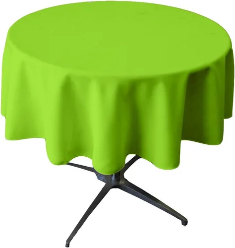 Miniatura 64 de LA Linen - Mantel redondo lavable de popelina de poliéster, resistente a manchas y arrugas, 51", mantel de tela para comedor, cocina, fiesta, Negro