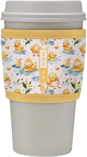 Miniatura 120 de Sok It HotSok Coffee & Tea - Funda de neopreno con aislamiento reutilizable (floral abstracto)