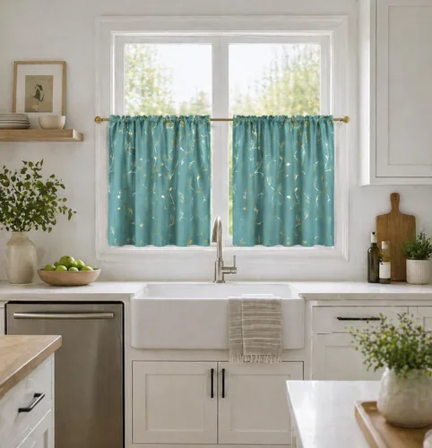 Miniatura 9 de BUHUA Cortinas Opacas de 63 Pulgadas de Largo, 2 Paneles con Aislamiento Térmico, Tratamiento de Ventana para Dormitorio, Cortinas Oscurecedoras