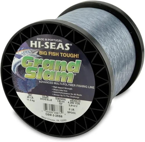 Miniatura 33 de HI-SEAS Grand Slam - Sedal de pesca de monofilamento, fuerte y resistente a la abrasión, en agua dulce y salada transparente, rosa, verde, azul Azul