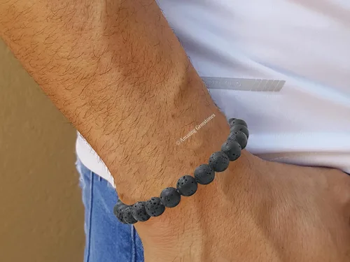Miniatura 107 de Amazing Gemstone Pulsera de cristal para mujeres y hombres, pulsera de cristal curativo de protección, pulsera elástica con cuentas de piedras