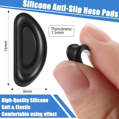 Miniatura 2 de 24 pares de almohadillas adhesivas para la nariz, en forma de D, silicona suave antideslizante, almohadillas adhesivas para la nariz, almohadillas