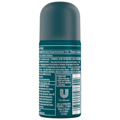 Miniatura 2 de Degree Desodorante de viaje para hombre, antitranspirante, paquete de 3 – 72H Advanced Protection Dry Spray, aroma Cool Rush, 1 oz Ea