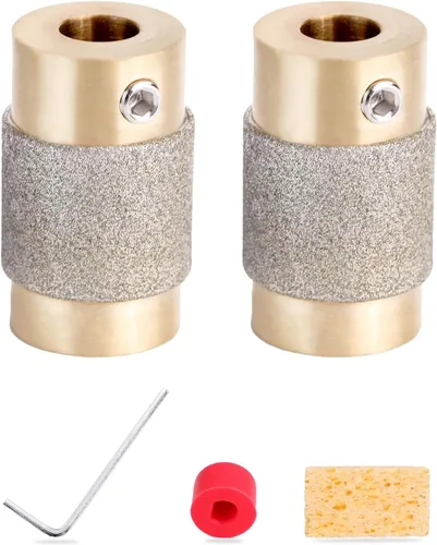 2 brocas de núcleo de latón de 3/4 pulgadas para amoladora de vitrales, juego de herramientas de cabezal de broca de diamante para suministros de