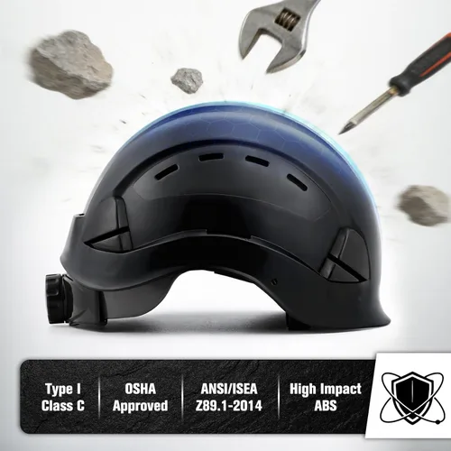Miniatura 2 de Hard Hat, OSHA Approved Safety Helmet, Cascos De Construccion, Vented Hardhat, 6 Point Suspension Adjustable Ratchet,Construction Forestry Aborist
