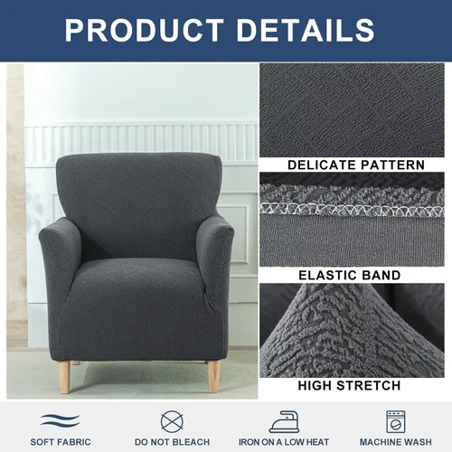 Miniatura 64 de HAOYONG - Funda elástica de terciopelo para silla de banquete, fundas para sillas de 1 pieza, fundas para sillones de sofá, funda suave para sillón
